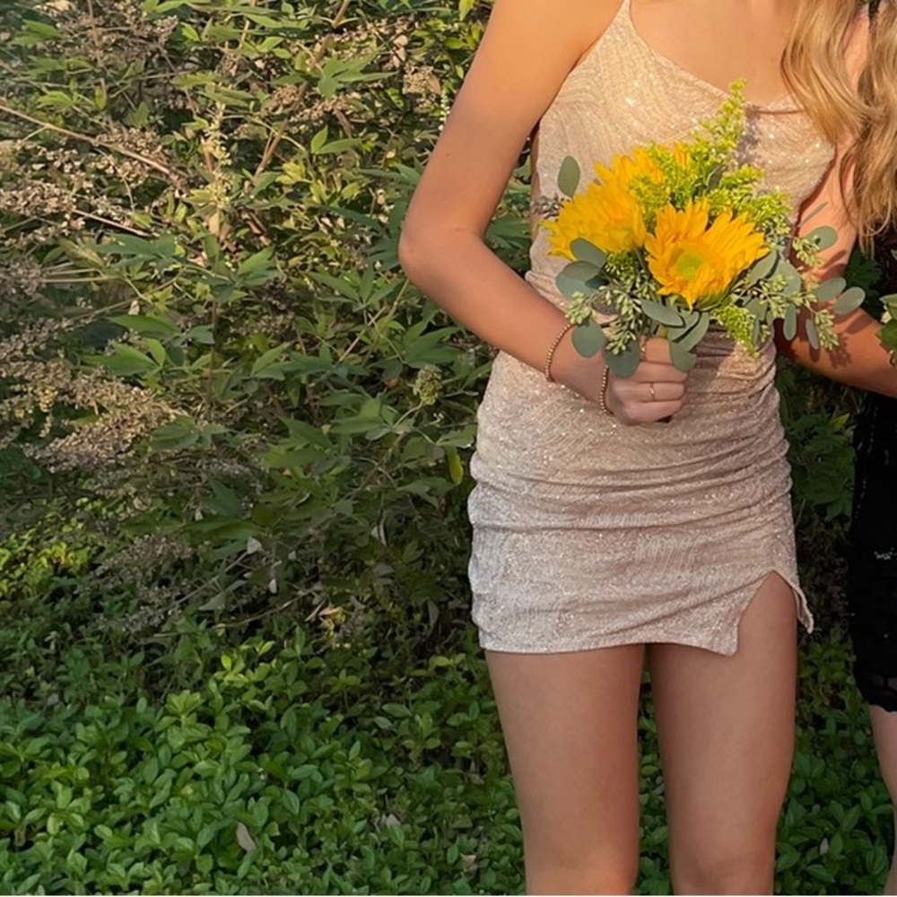 Gold hoco dress